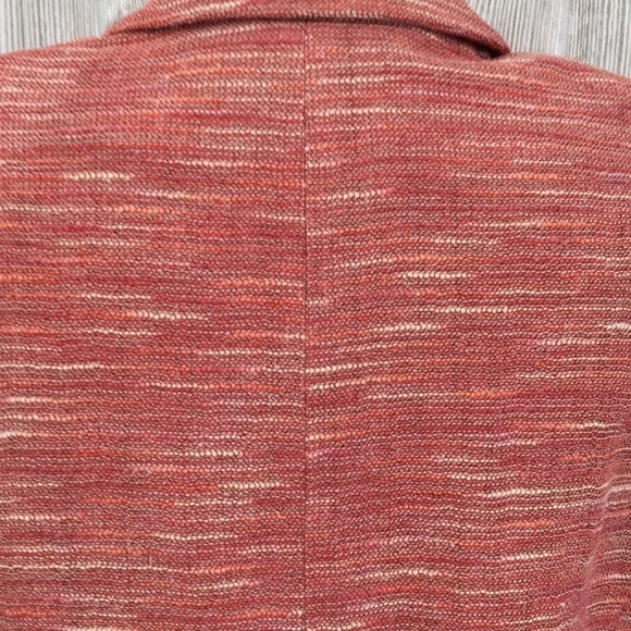 𝅺JOSEPHINE Chaus Petite Orange Coral Tweed Blazer Size 14P - Picture 9 of 11